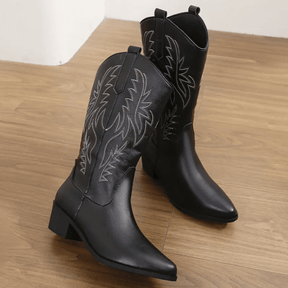 Bota-Feminina-Texana-Noite-Brava–Preto-com-Bordado-Branco